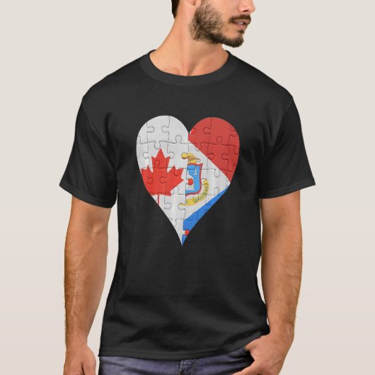 カナダシントマアルトナー国旗のハート Tシャツ (正面)