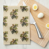 カナダジェイ（グレイ・ジェイ） - Audubon's Birds of America キッチンタオル (四つ折り)