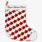カナダストッキングカナダクリスマスストッキングカスタム ラージクリスマスストッキング (正面)