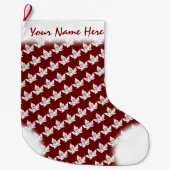 カナダストッキングカナダクリスマスストッキングカスタム ラージクリスマスストッキング (正面)