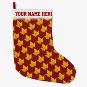 カナダストッキングカナダクリスマスストッキングカスタム ラージクリスマスストッキング (正面)