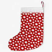 カナダストッキングカナダメープルリーフクリスマスソックス スモールクリスマスストッキング (裏面)