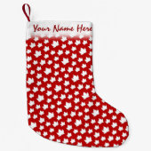 カナダストッキングカナダメープルリーフクリスマスソックス スモールクリスマスストッキング (正面)