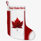 カナダストッキングカナダメープルリーフクリスマスソックス スモールクリスマスストッキング (正面)