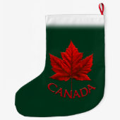 カナダストッキングカナダ国旗クリスマスストッキング ラージクリスマスストッキング (裏面)
