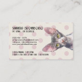 カナダスフィンクス猫ドットパターン 名刺 (裏面)