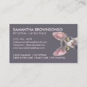 カナダスフィンクス猫 名刺 (裏面)