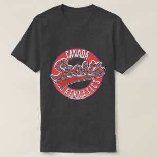 カナダスポーツ競技赤いロゴ Tシャツ
