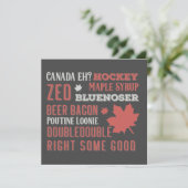 カナダスラング地下鉄アートフラットグリーティングカード カード (スタンド正面)