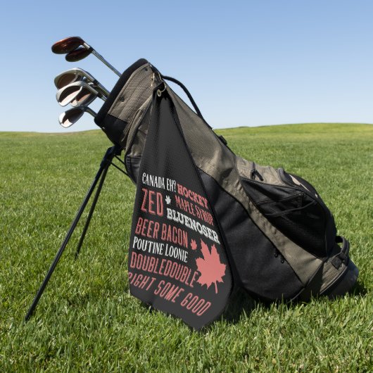 カナダスラング地下鉄アート ゴルフタオル (グリーン)