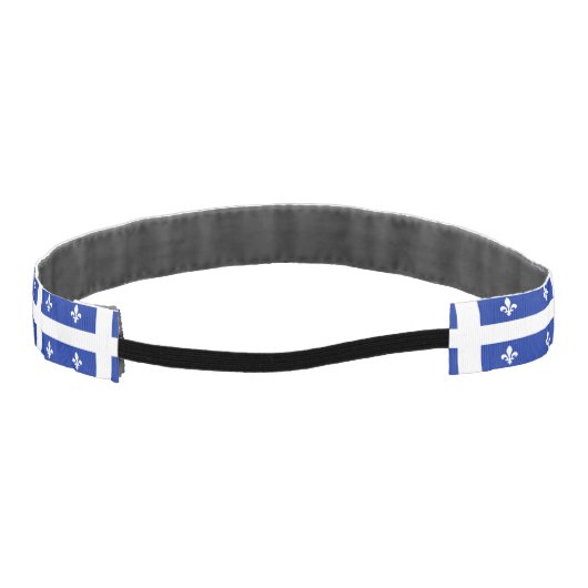 カナダスリップまたは滑ることケベック州旗を持つノンヘッドバンド アスレチックヘッドバンド (裏面)