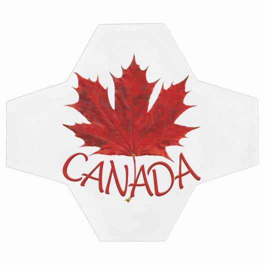 カナダソコーボパーソナライズされたールカエデリーフボール サッカーボール (フラット)