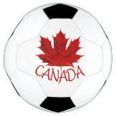 カナダソコーボパーソナライズされたールカエデリーフボール サッカーボール (正面)
