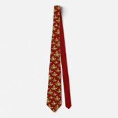 カナダタイカッコいいおもしろい金ゴールドカナダメープルリーフタイ ネクタイ (正面)