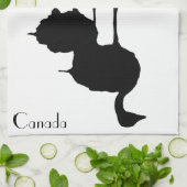 カナダタオルパーソナライズされたカナダガチョウ茶タオル キッチンタオル (折り畳み)