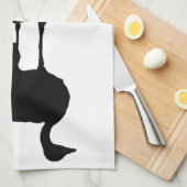 カナダタオルパーソナライズされたカナダガチョウ茶タオル キッチンタオル (四つ折り)