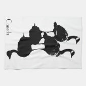 カナダタオルパーソナライズされたカナダガチョウ茶タオル キッチンタオル (横)