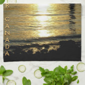 カナダタオル先住民トーテムポールバンクーバーティータオル キッチンタオル (折り畳み)