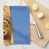 カナダタオル先住民トーテムポールバンクーバーティータオル キッチンタオル (四つ折り)