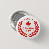 カナダデイお祝い-24658 缶バッジ (正面&裏面)