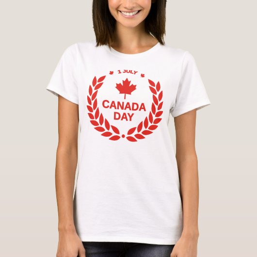 カナダデイお祝い-24658 Tシャツ (正面)