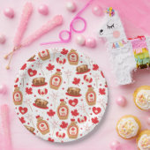 カナダデイカナダメープルシロップ ペーパープレート (パーティー)