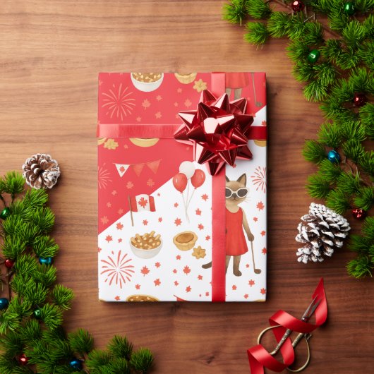 カナダデイゴルフギアfor猫好き ラッピングペーパー (クリスマスギフト)
