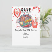 カナダデイバーベキュー招待状日付の保存 招待状 (スタンド正面)