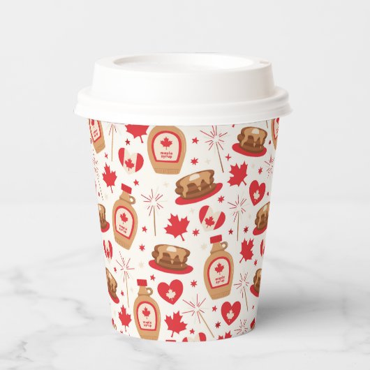 カナダデイパーティー紙カップ 紙コップ (正面)