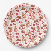 カナダデイパーティー紙プレート ペーパープレート (正面)