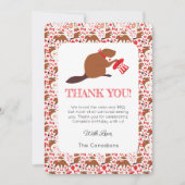 カナダデイビーバーサンキューカード 招待状 (正面)