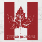 カナダデイビールラベルカスタムボトルカナダ酒 ワインラベル (シングルラベル)