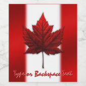 カナダデイビールラベルカスタムボトルカナダ酒 ワインラベル (シングルラベル)