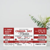 カナダデイファミリー懇親会お祝いチケット 招待状 (スタンド正面)