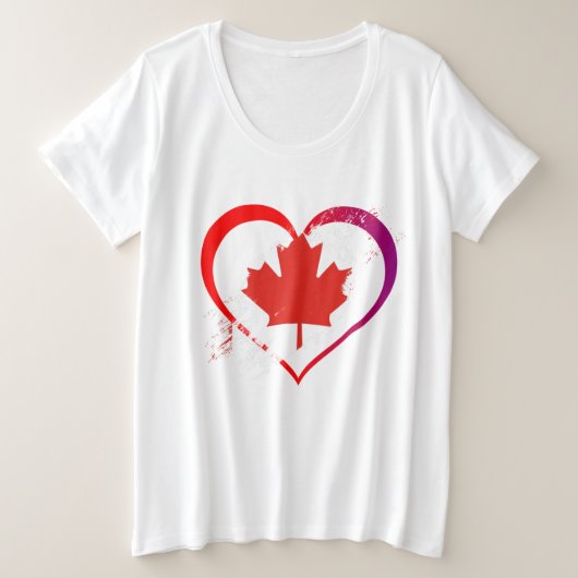 カナダデイプラスサイズシャツ プラスサイズTシャツ (デザイン正面)