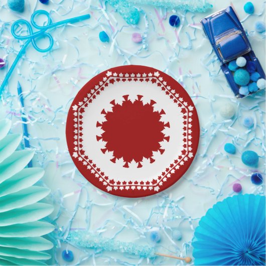 カナダデイプレートカナダメープルリーフ紙プレート ペーパープレート (パーティー)