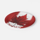 カナダデイプレートカナダメープルリーフ紙プレート ペーパープレート (アングル)