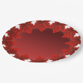 カナダデイプレートカナダメープルリーフ紙プレート ペーパープレート (アングル)