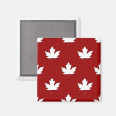 カナダデイホワイトメープルリーフパターン冷蔵庫用マグネット マグネット (正面/裏面)