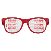 カナダデイメープルリーフカナダ国旗のパターン キッズサングラス (正面)