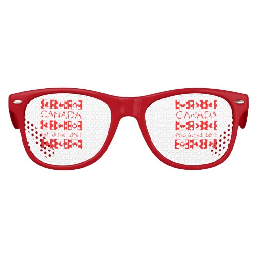 カナダデイメープルリーフカナダ国旗のパターン キッズサングラス (正面)
