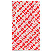 カナダデイメープルリーフカナダ国旗の赤タイポグラフィ スモールペーパーバッグ (裏面)