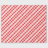 カナダデイメープルリーフカナダ国旗の赤タイポグラフィ ラッピングペーパー (フラット)