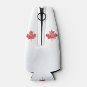 カナダデイメープルリーフレッド&ホワイトフラグ ボトルクーラー (裏面)
