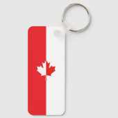 カナダデイメープルリーフレッド&ホワイト キーホルダー (裏面)