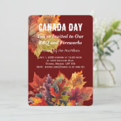 カナダデイメープルリーフBBQパーティの招待状 招待状 (スタンド正面)
