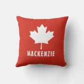 カナダデイレッドホワイトカナダ国旗のメープルリーフ名 クッション (裏面)