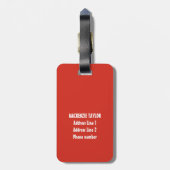 カナダデイレッドホワイトカナダ国旗のメープルリーフ名 ラゲッジタグ (裏面縦)