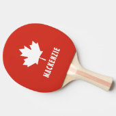 カナダデイレッドホワイトカナダ国旗のメープルリーフ名 卓球ラケット (横)