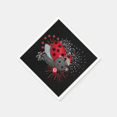 カナダデイレディバグTシャツ スタンダードカクテルナプキン (角)